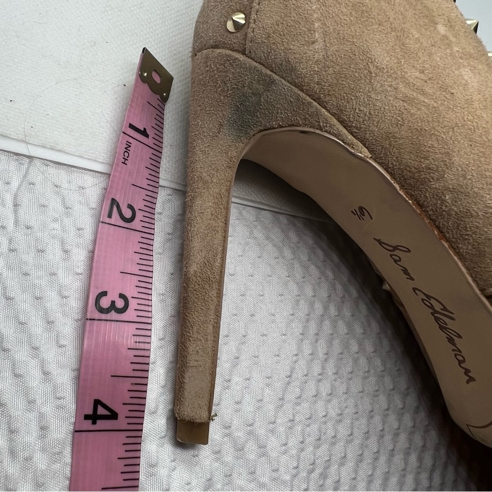 Sam Edelman Hayden Gold Studded Stiletto Pumps Heels Pointed Toe, Sz 6.5 - Picture 3 of 8